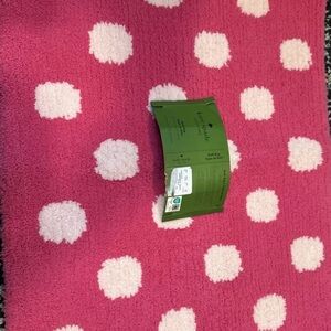 NWT! Kate Spade Hot Pink White Dots Bathroom Rug - 20" X 32"